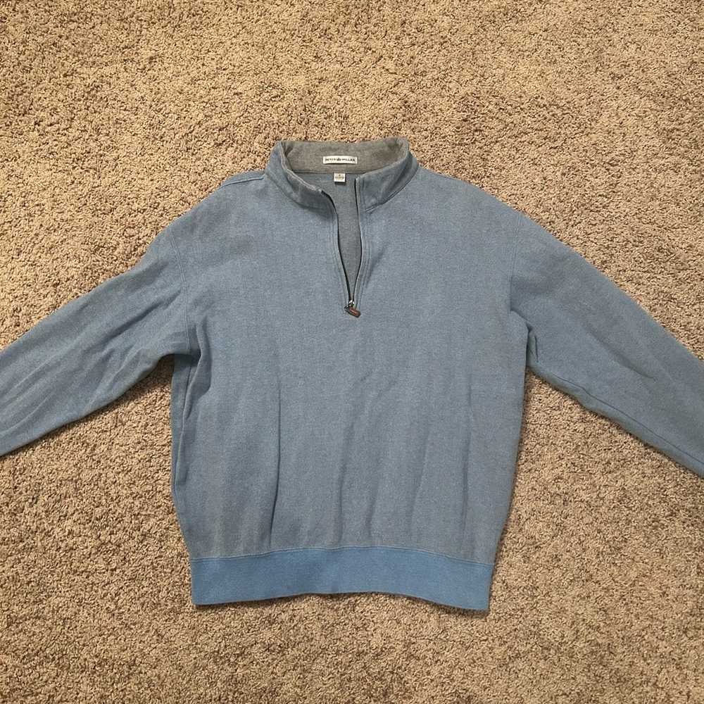 Men's Blue Quarter-Zip Sweater